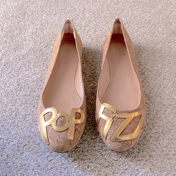 kate spade Shoes - Kate Spade Toast "Pop Fizz" Flecked Cork Ballet Flat Size 9M